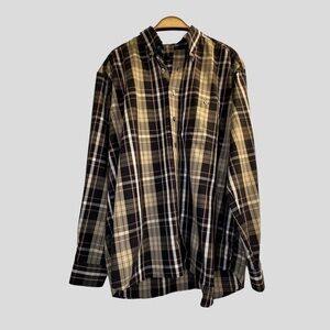 Eterna Men’s Plaid Button Down Shirt Size 44/17.5